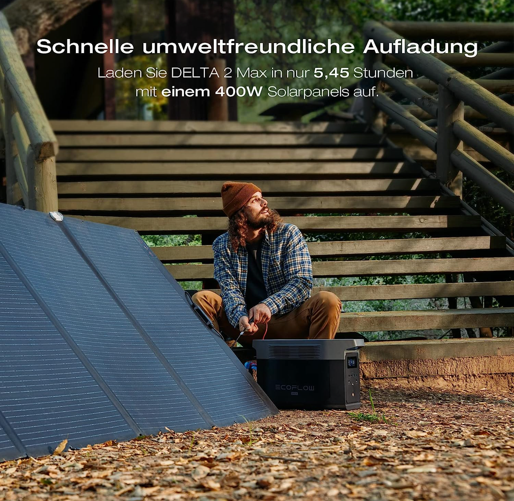 EcoFlow DELTA 2 Max + 400W Tragbares Solarpanel EcoFlow DELTA 2 Max + 400W Tragbares Solarpanel